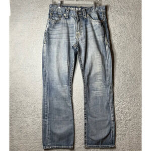 Express Jeans Mens 32x34‎ (Actual 32x31) Blue Loose Low Rise Bootcut Blake Jeans